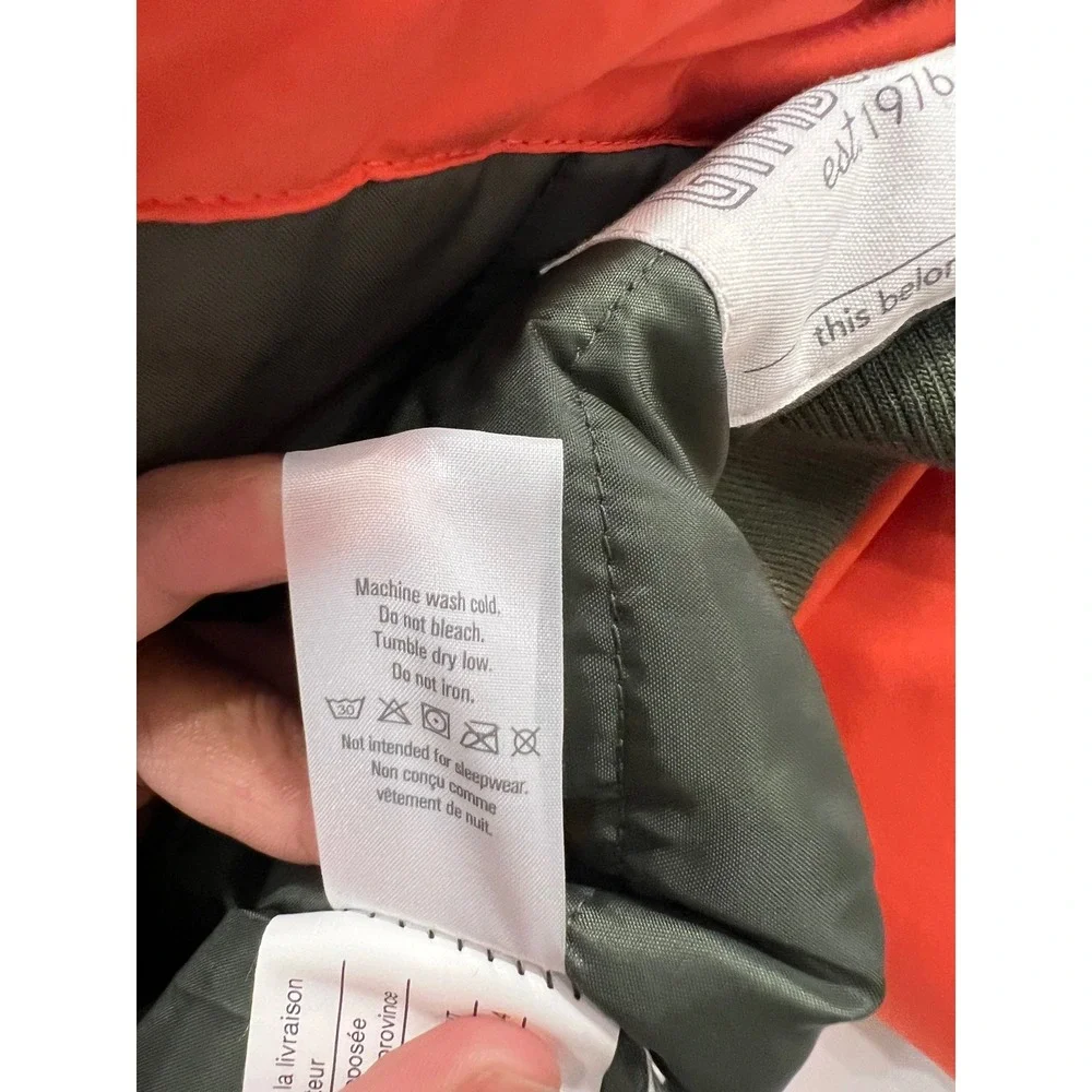 Gymboree Bomber Jacket Boys XL Orange Utility Pockets Waterproof Zip Up NWT Flaw